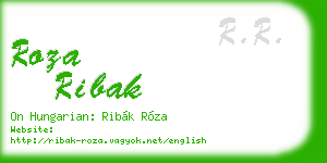 roza ribak business card